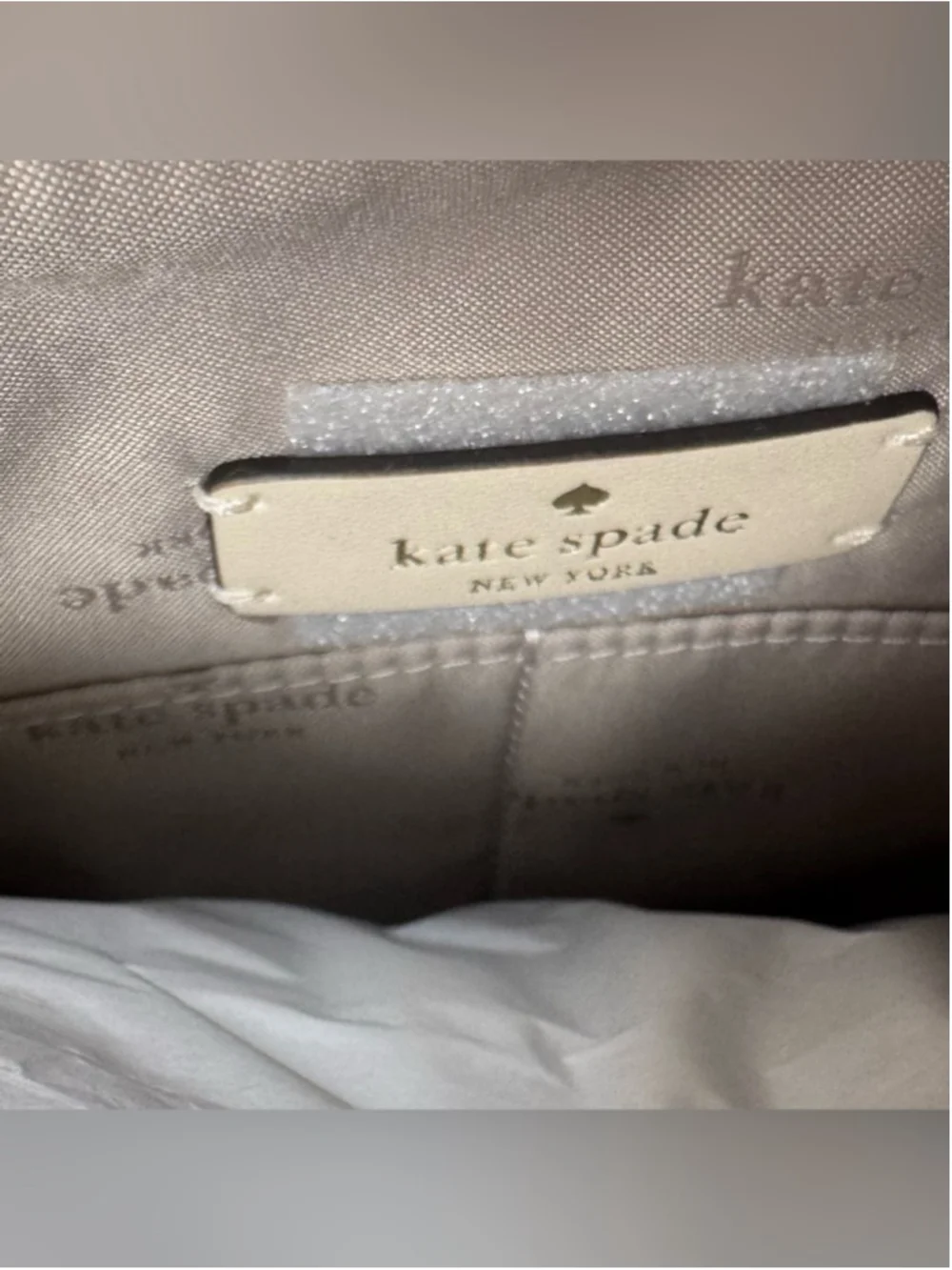 NWT Kate Spade Spade Flower Large Swingpack Crossbody Bag Dark Beige